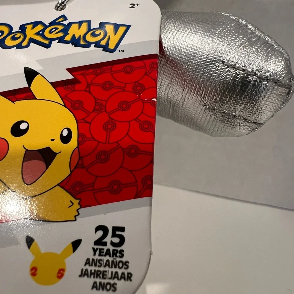2021 Pokémon 8” Silver Pikachu 25th Anniversary Plush Cuddly Shiny Silver NWT